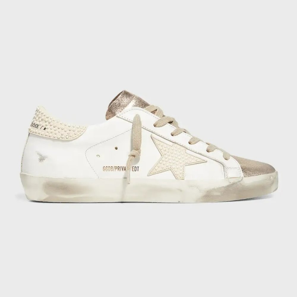 Golden Goose Superstar Pearly Leather Low Top Sneakers